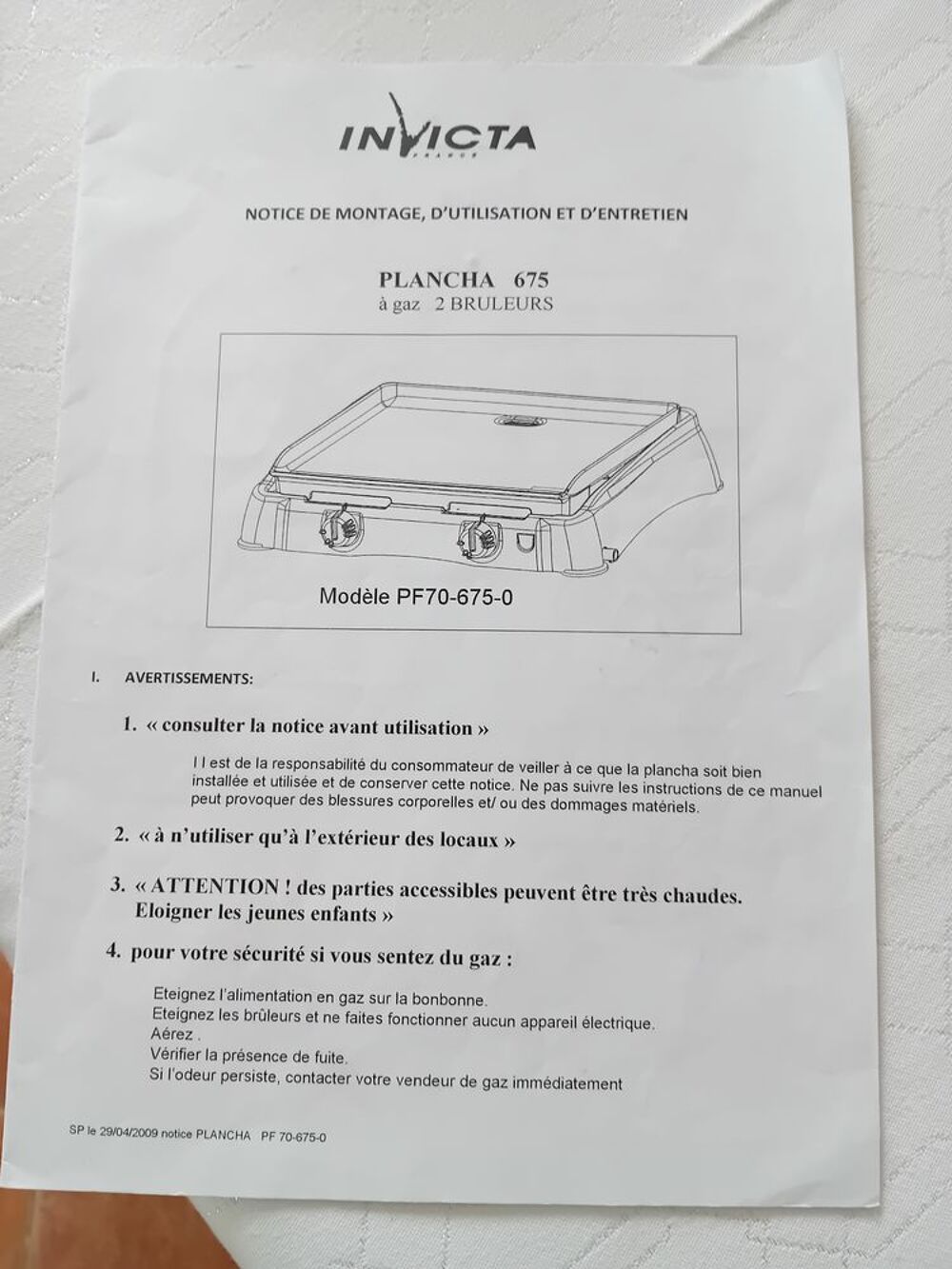 Plancha pour ext&eacute;rieur Jardin