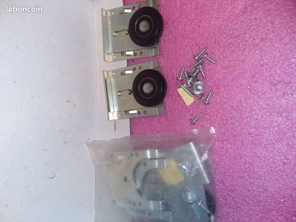 2 JEUX DE GALETS (4 GALETS) de roulement porte coulissante Bricolage
