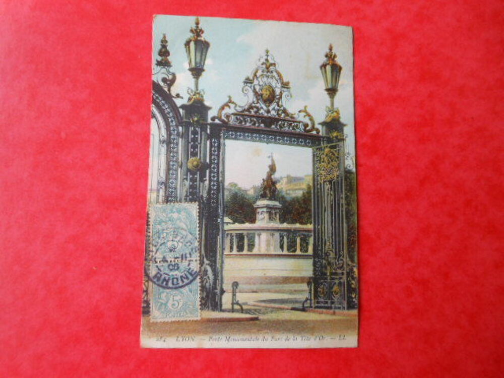 carte postale ancienne parc de la tete d'or 
CPA 5 