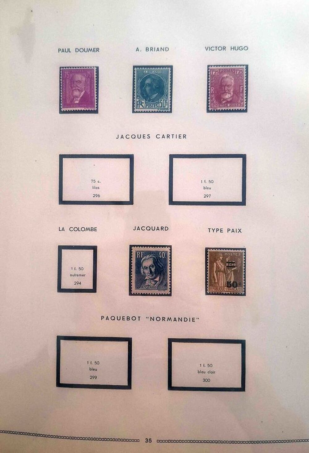 S&eacute;rie de timbres de collection de France G04 