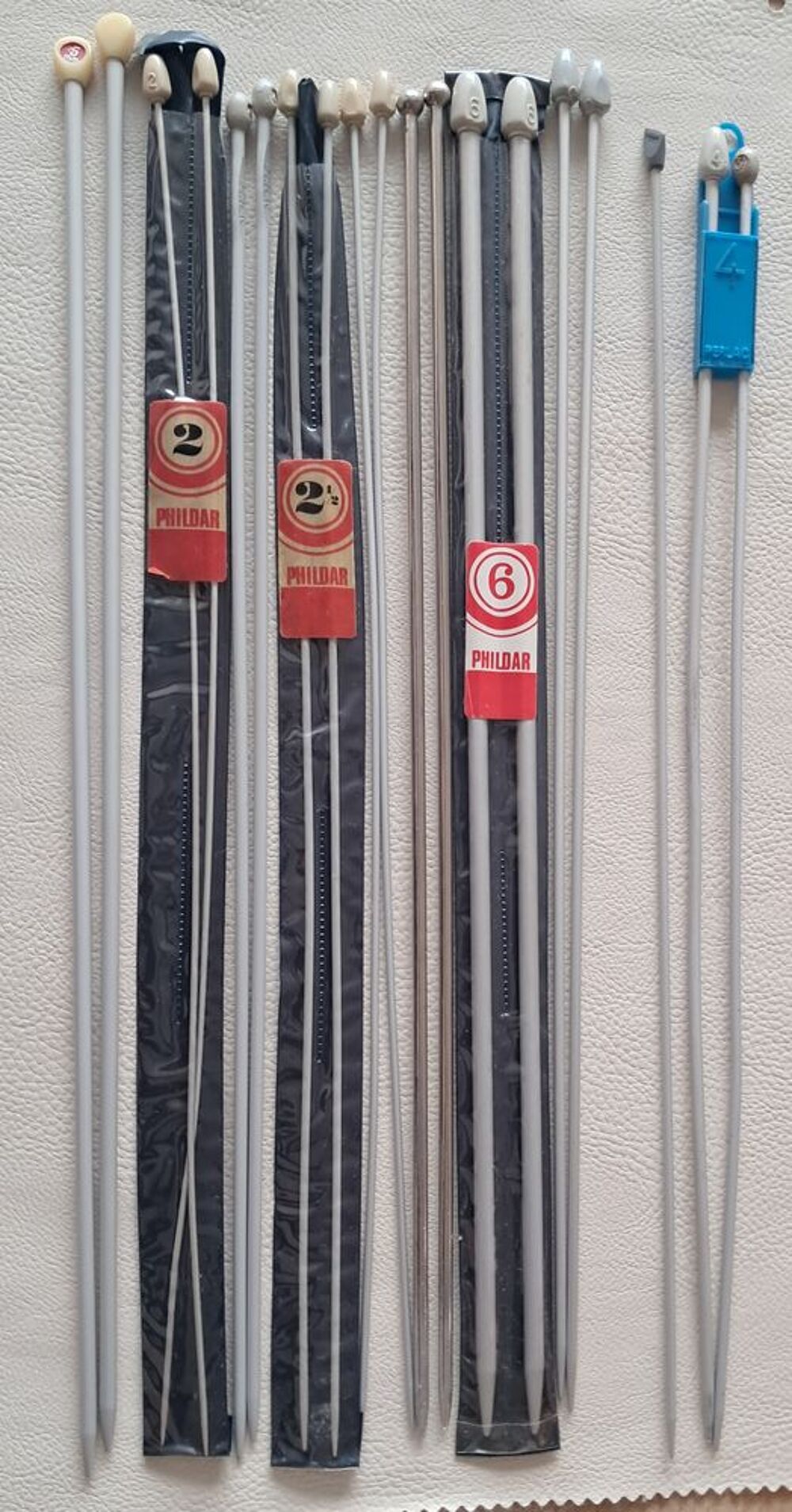 lot de 6 paires d'aiguilles &agrave; tricoter vintage Bricolage