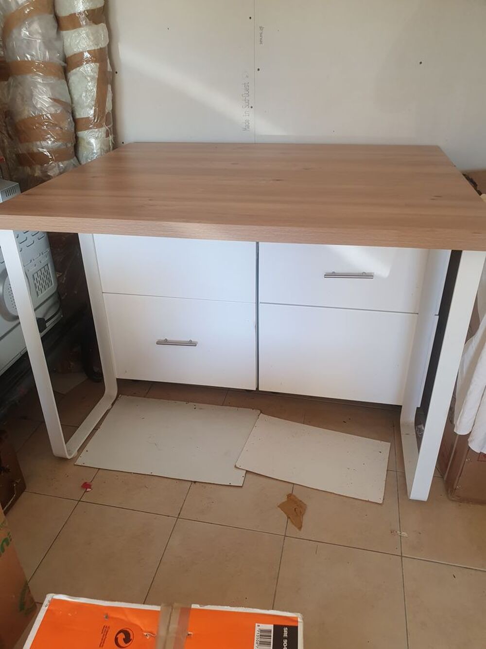 ILOT CENTAL DE CUISINE BLANC Meubles