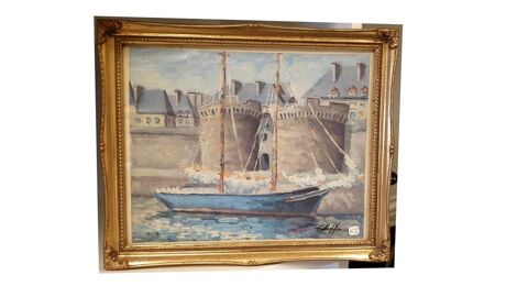 Peinture aquarelle Les remparts Saint Malo 80 Bourseul (22)