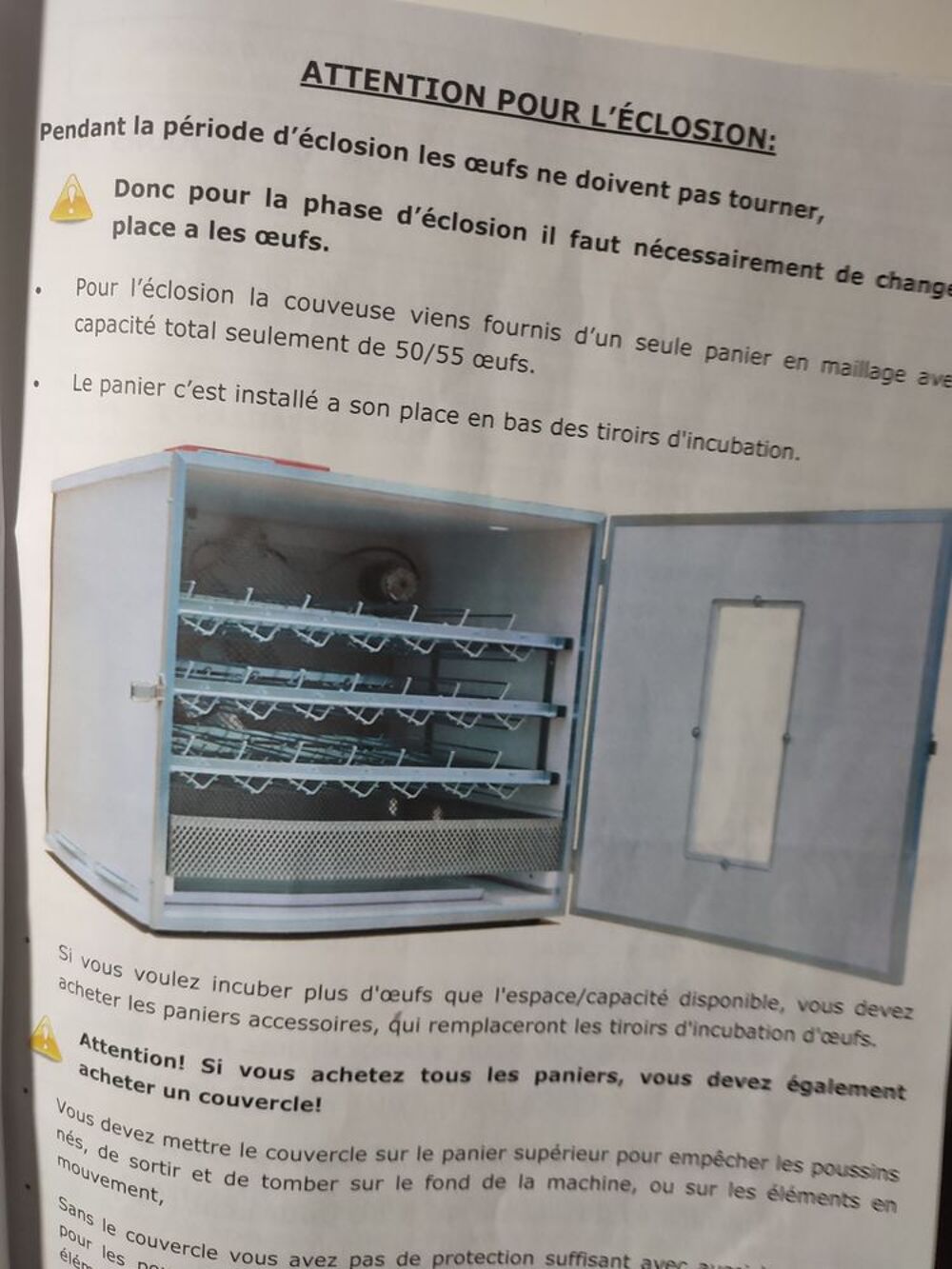 incubateur ou couveuse Electromnager