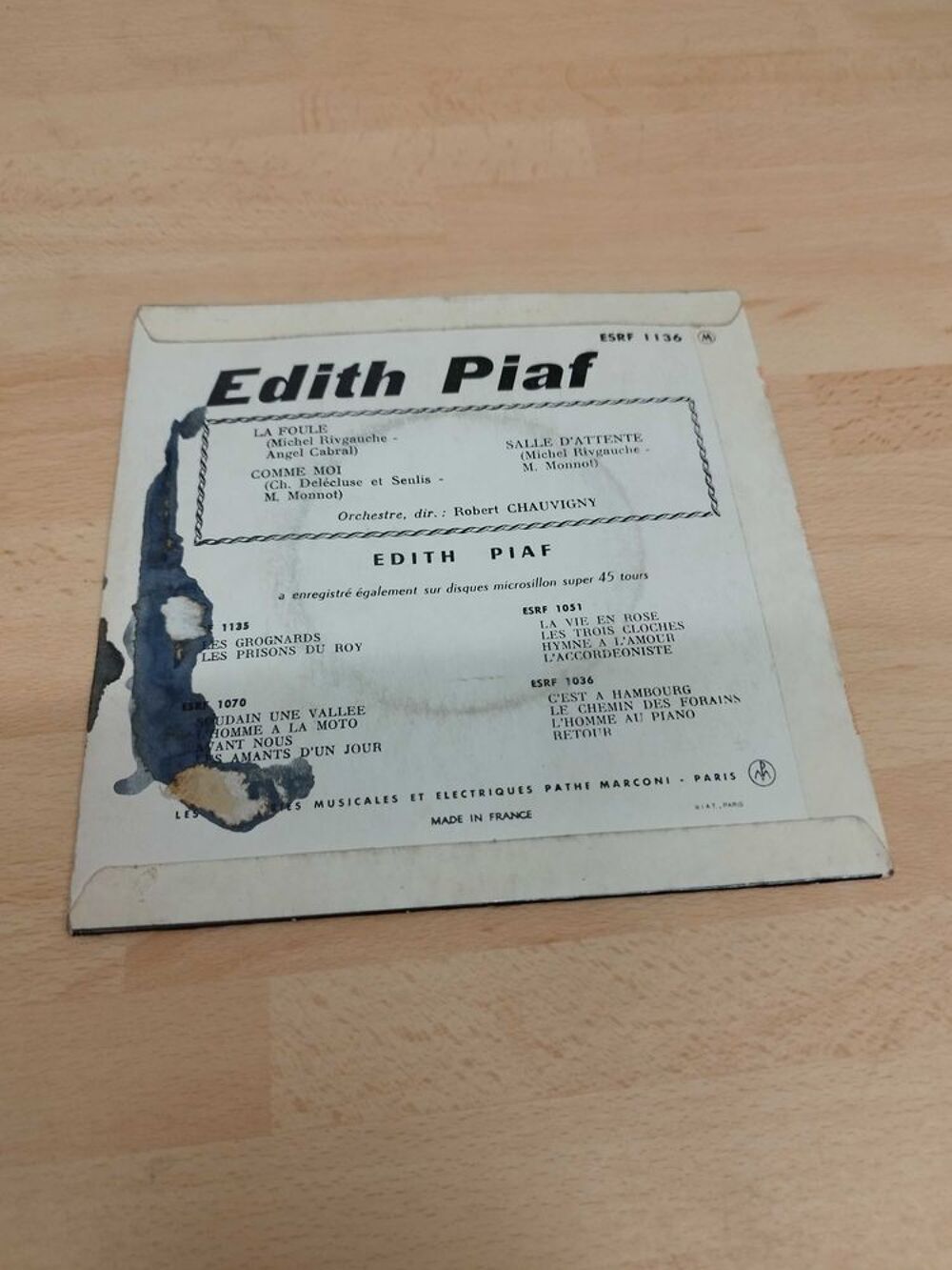 Edith Piaf la foule vinyle 45 tours CD et vinyles