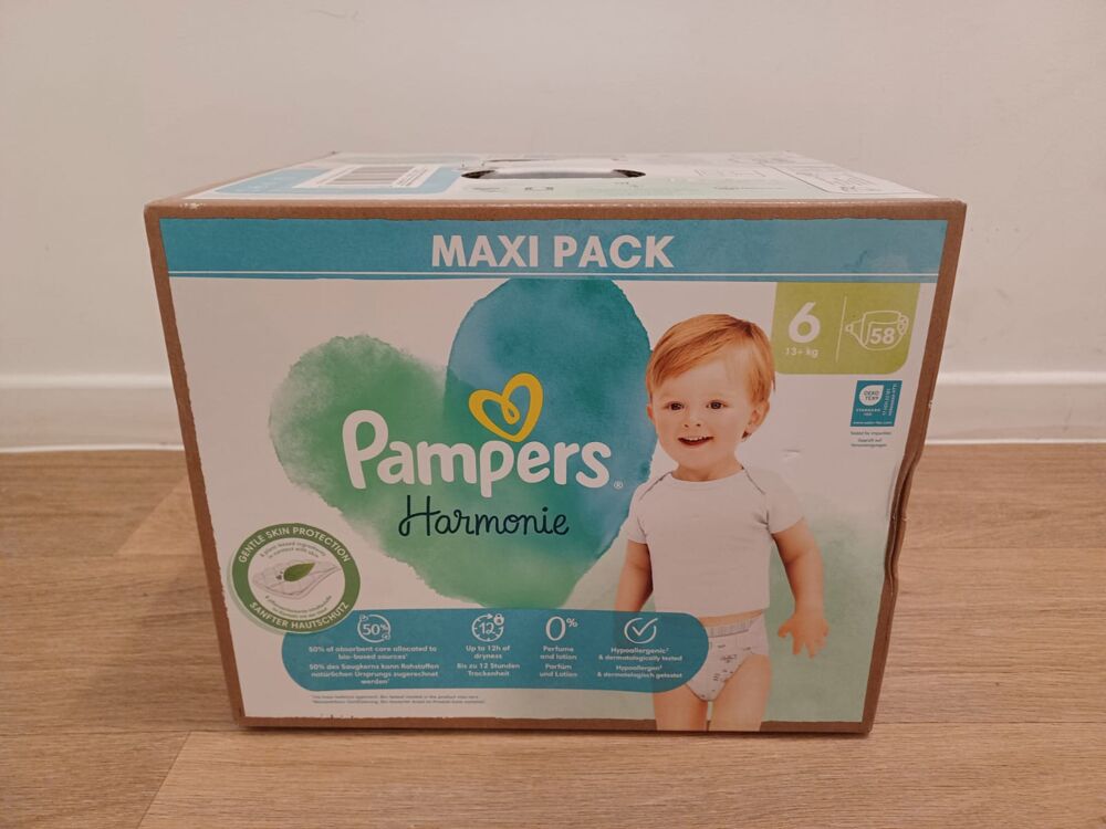 Maxipack Couches PAMPERS Baby -dry et Harmonie Taille 2 &agrave; 6 Pu�riculture