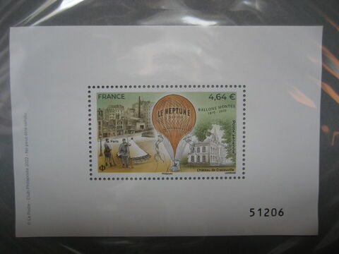 Bloc numrot timbre poste arienne   Ballons monts  , neuf 19 Reims (51)