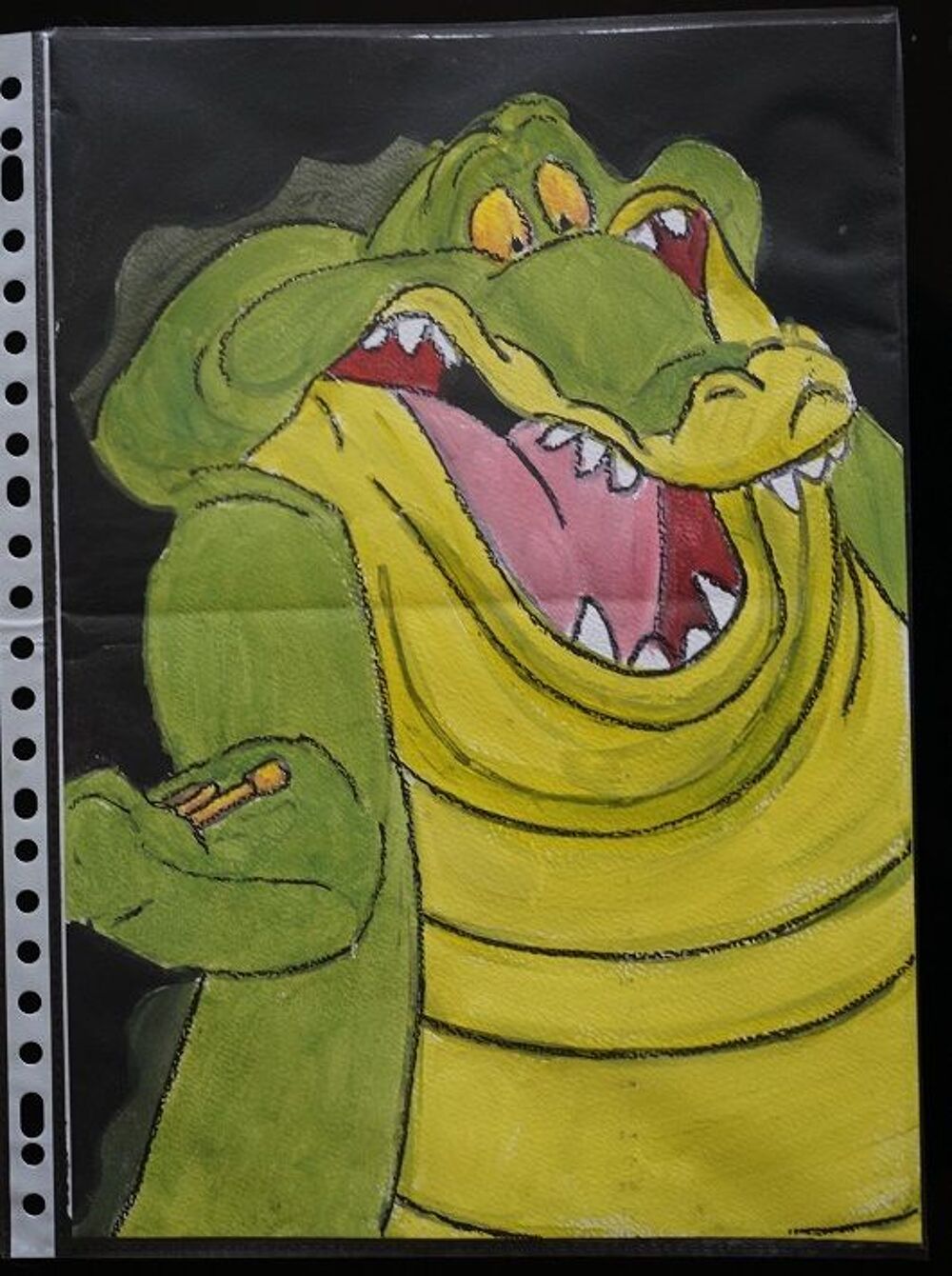 bl - peinture - tick tock croc - peter pan - sur papier aqu Décoration