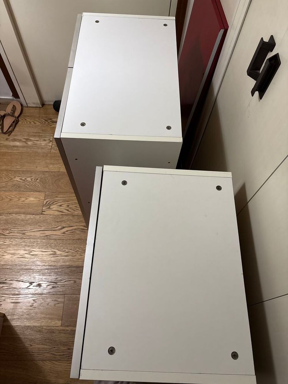 Lot de 5 meubles hauts de cuisine IKEA rouge laqu&eacute;" Meubles