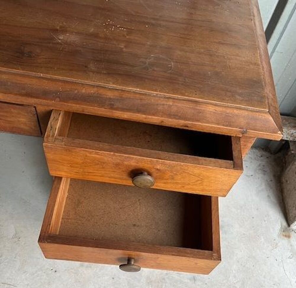 Bureau et 4 fauteuils bridge ann&eacute;es 50. Fauteils garnissage Meubles
