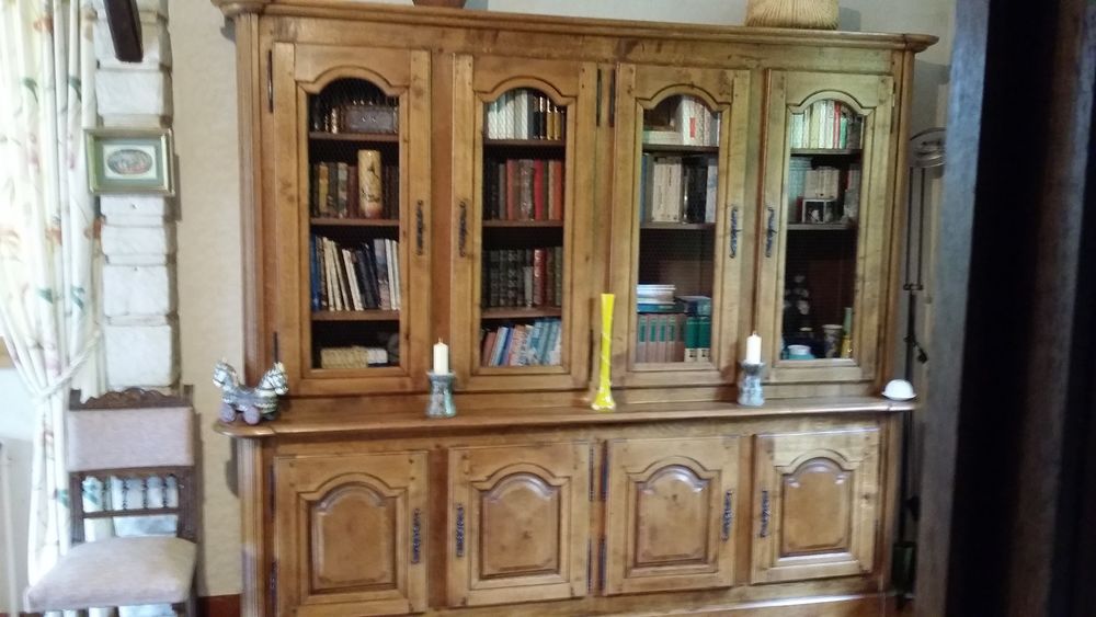 Biblioth&egrave;que Louis XIV ch&ecirc;ne massif Meubles