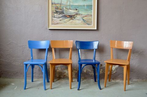 Série de chaises bistrot style vintage dépareillées 280 Wintzenheim (68)