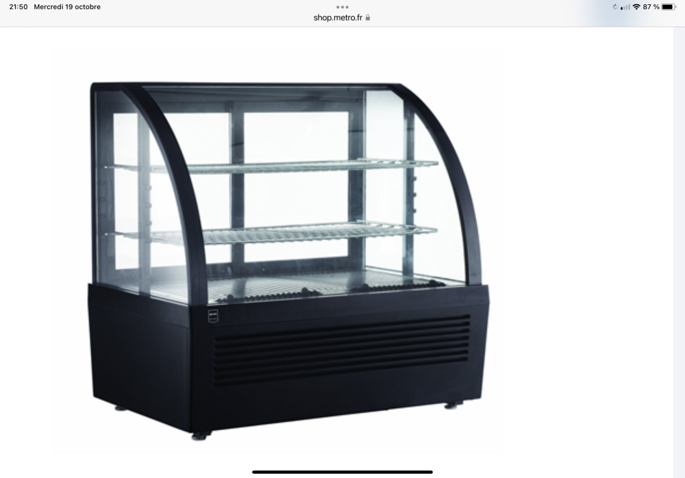Vitrine r&eacute;frig&eacute;r&eacute; a poser m&eacute;tro Electroménager