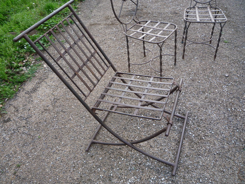 Chaise fer forg&eacute;/d&eacute;co Jardin