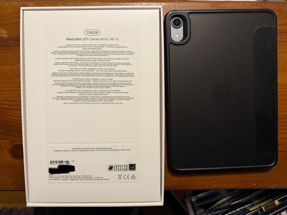 iPad mini 6 Wi?Fi 256 Go Gris sid&eacute;ral + Coques + Housse + Ap Téléphones et tablettes