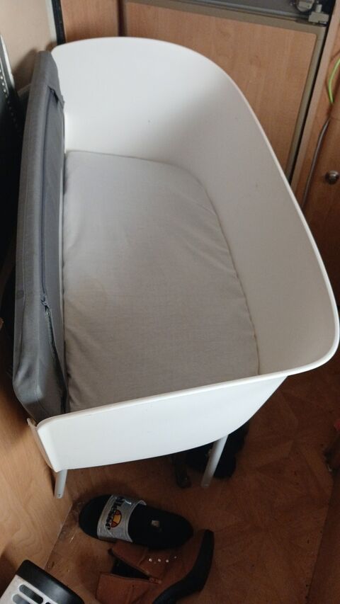 Berceau blanc pour bébé avec matelas 70 Argentan (61)