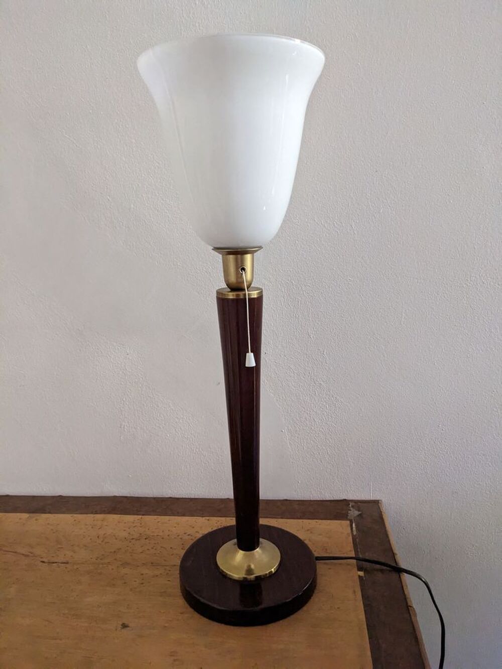 JOLIE LAMPE de bureau STYLE MAZDA UNILUX couleur noyer ou au Décoration