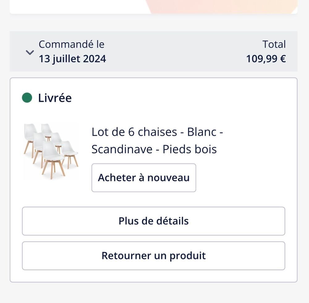 Table + 6 chaises Meubles