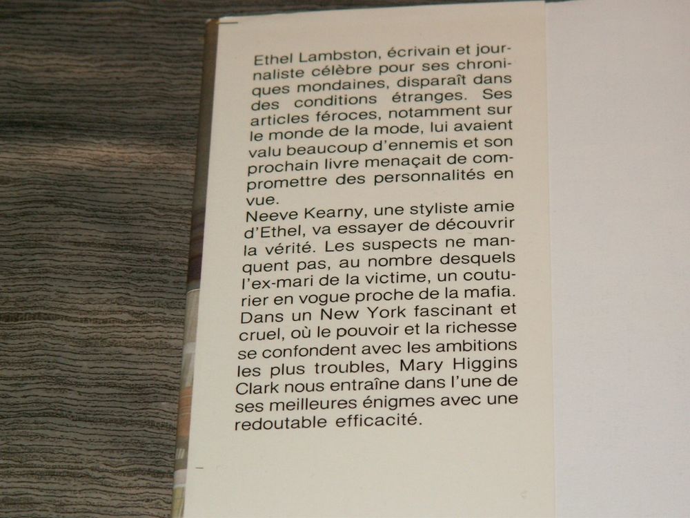 'Dors ma jolie' de Mary Higgins Clark
Livres et BD