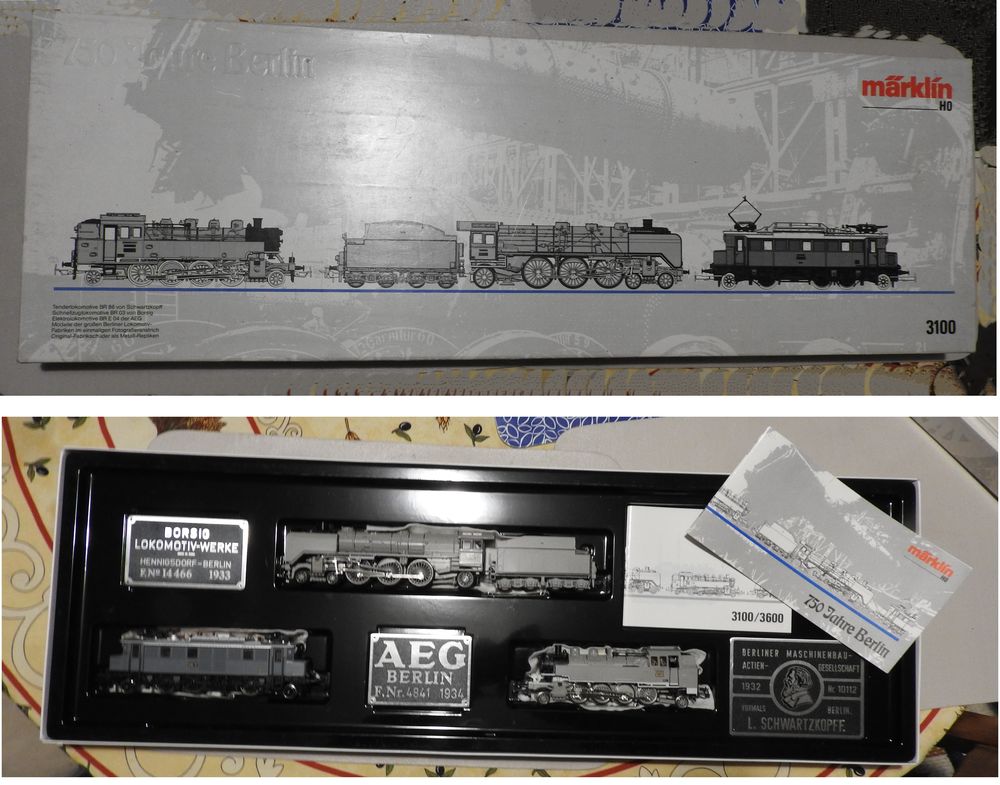 Echelle HO - M&auml;rklin coffret 3100 " 750 Jahre Berlin " 