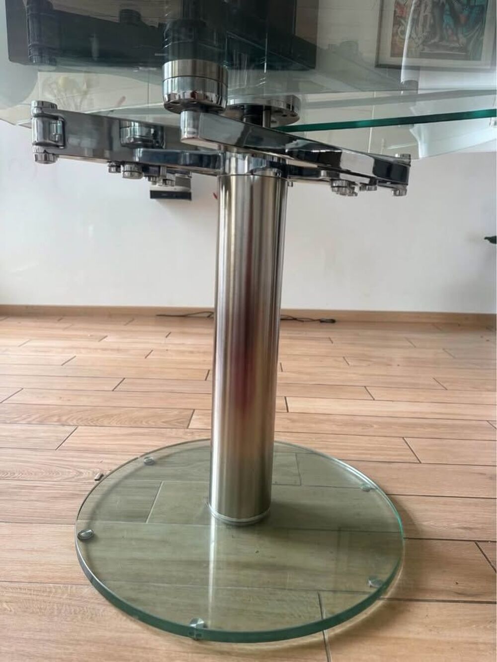 Table &agrave; manger design DIABOLO en verre tremp&eacute; ? extensible Meubles