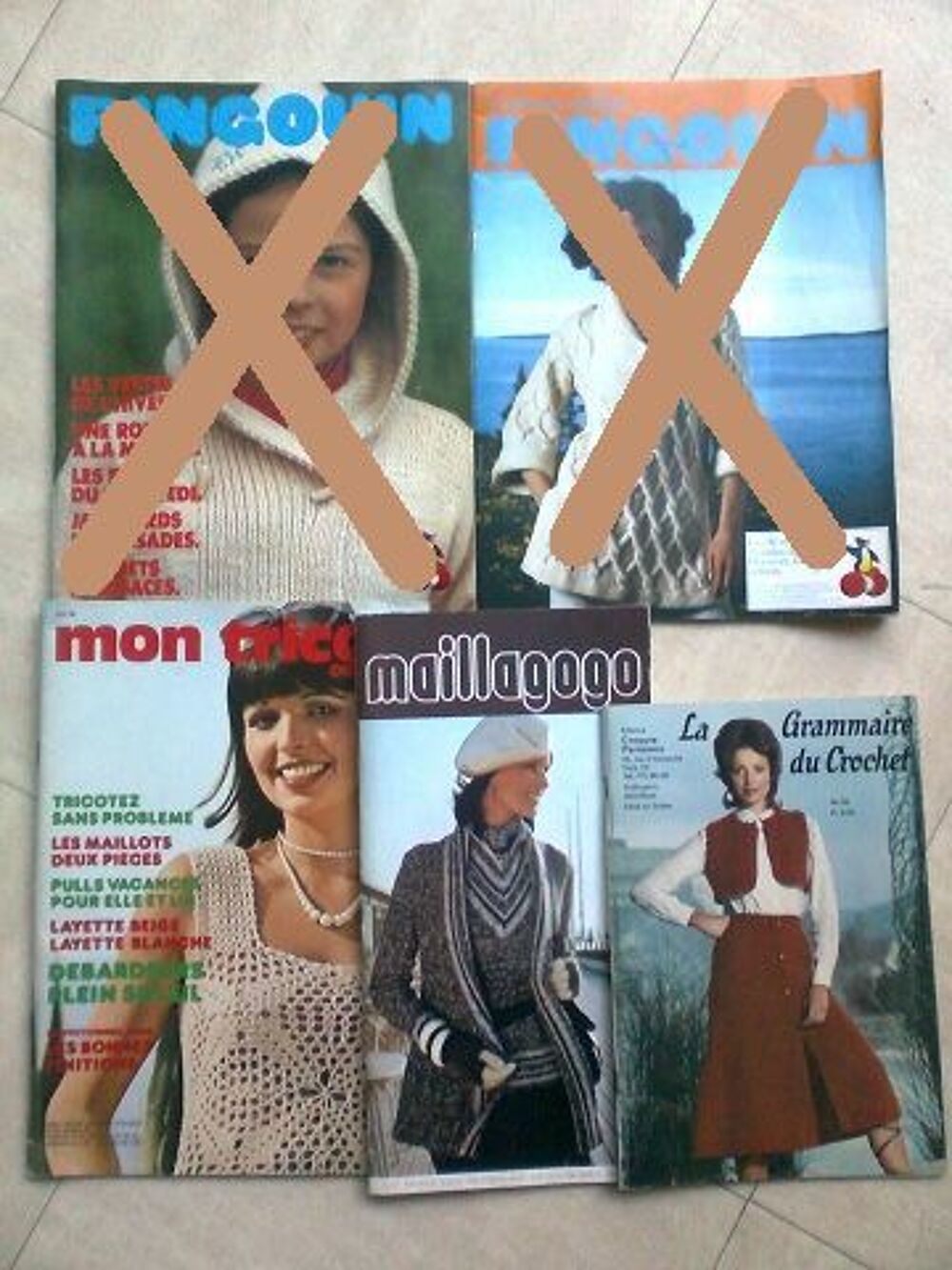 magazines TRICOT , CROCHET vintage - zoe Livres et BD