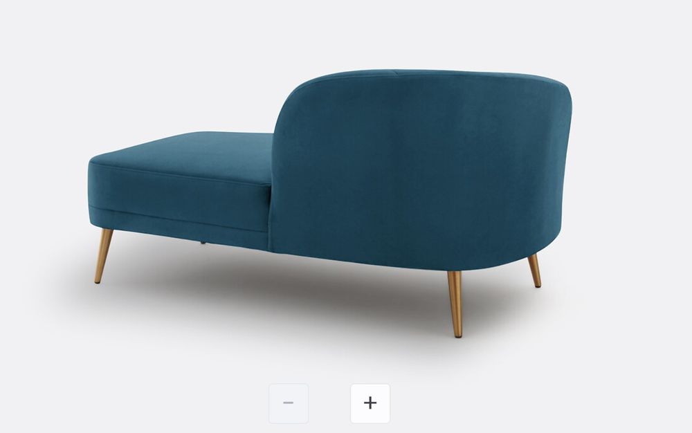 Deux m&eacute;ridiennes velours Bleu de Prusse Meubles