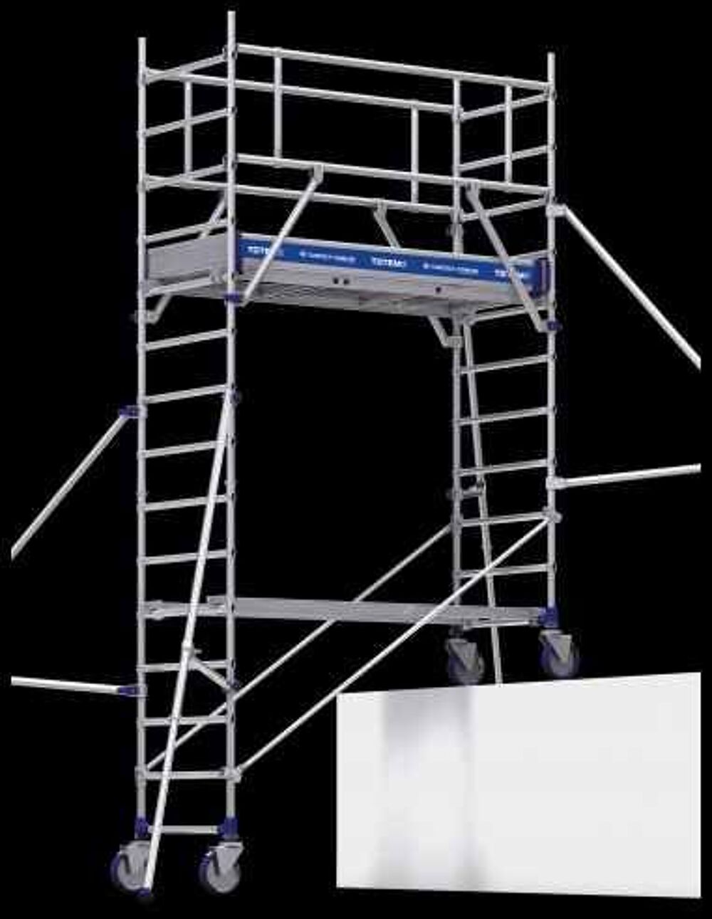 Echafaudage ALU tr&egrave;s bon &eacute;tat hau. travail 8 m&egrave;tre 2 plateau Bricolage