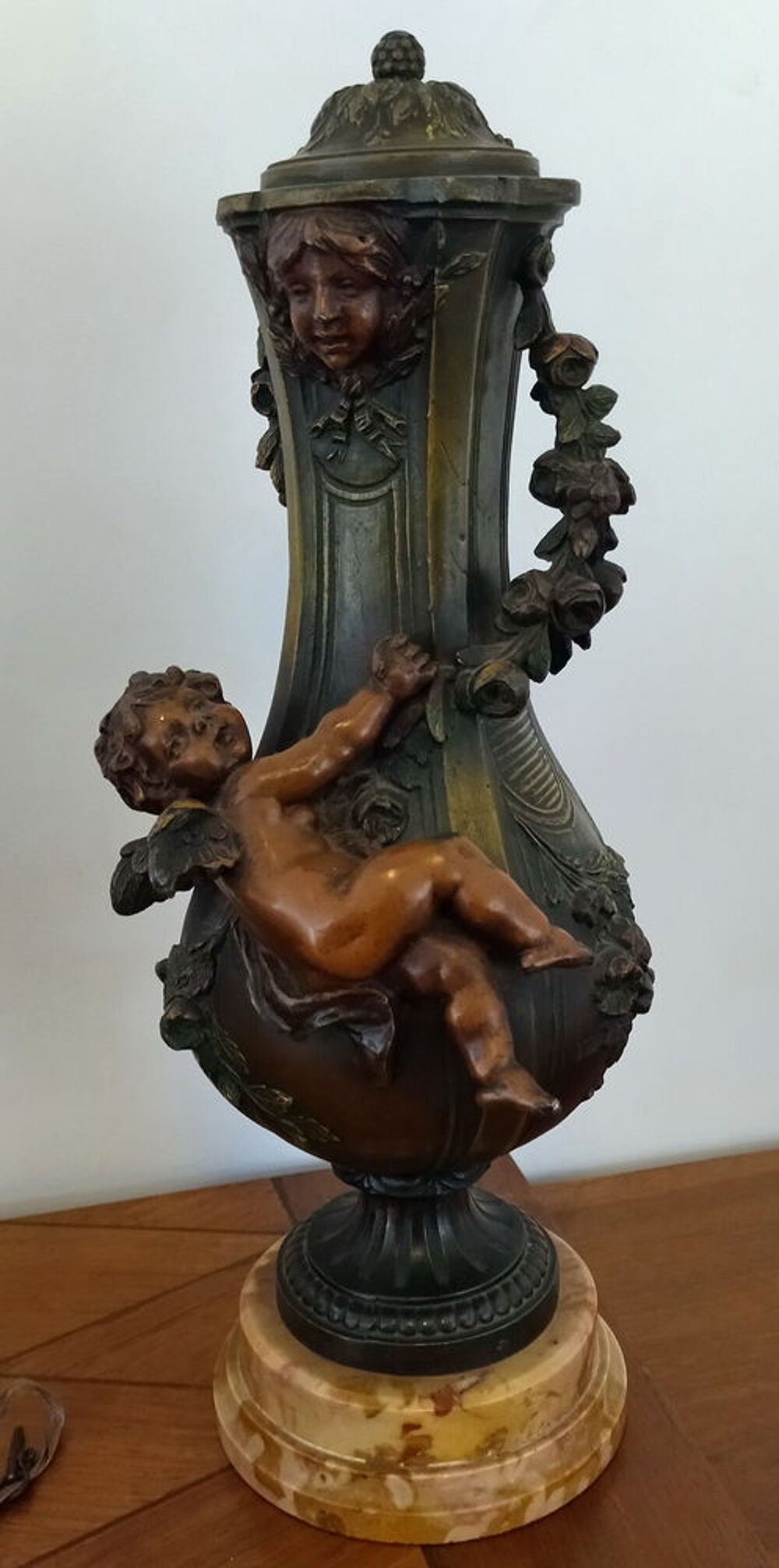 Garniture de chemin&eacute;e compl&egrave;te L&amp;F Moreau XIX&egrave;me D�coration