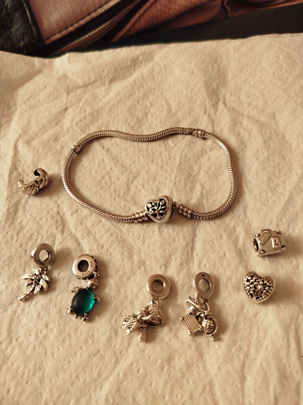 Bracelet pendora avec ces 7 charme Bijoux et montres