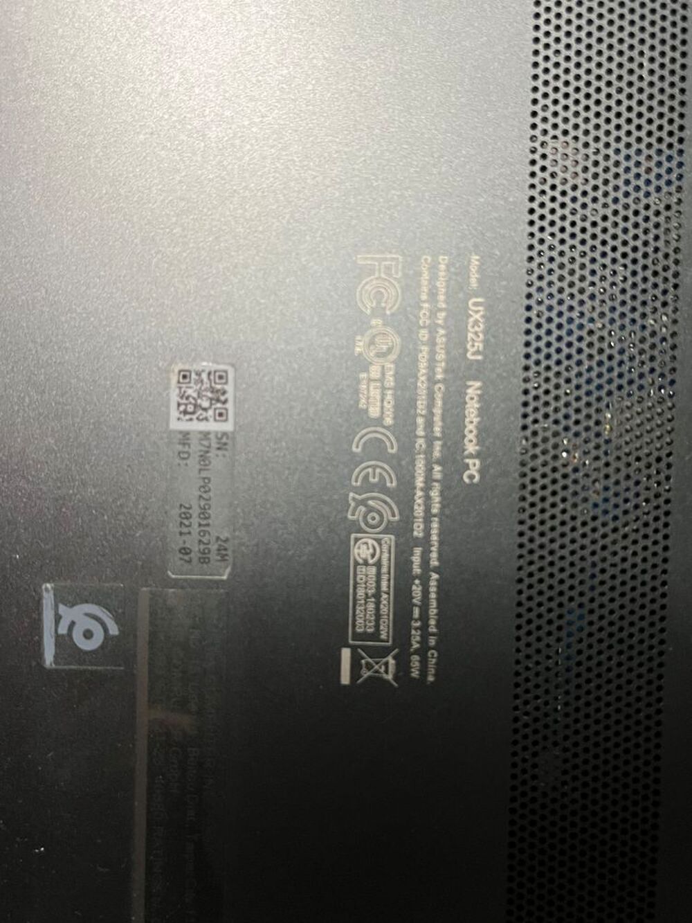 &Eacute;cran ordinateur portable Asus Zenbook 14 mod&egrave;le UX325J Matriel informatique