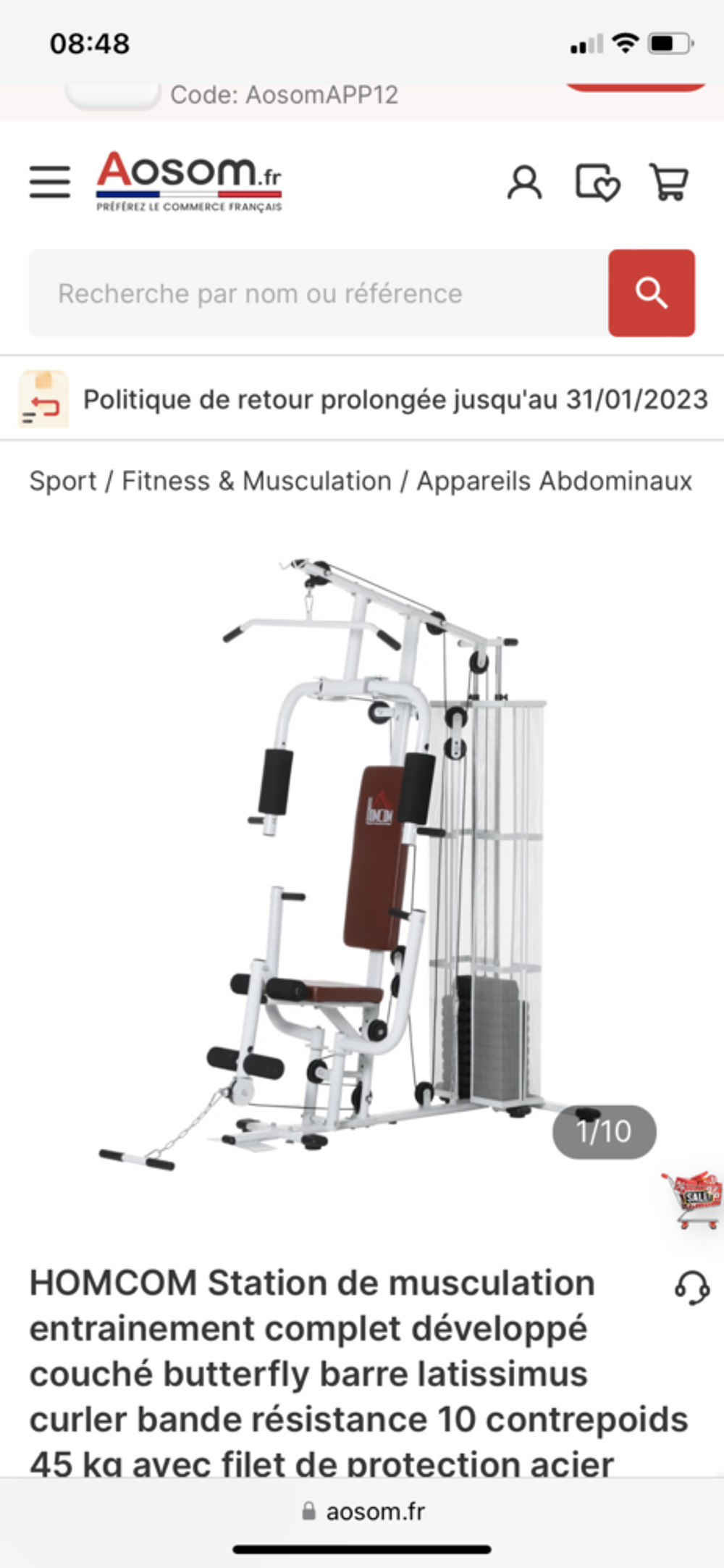 Station de musculation entra&icirc;nement complet DOMYOS 100€ Sports
