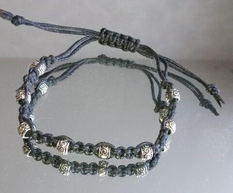 Bracelet shamballa enfant noir et perles tibetaines 5 Roissy-en-Brie (77)