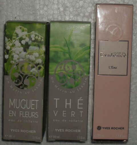 Lot de 3  eau de toilette  d'Yves Rocher NEUVES 65 Montreuil (93)