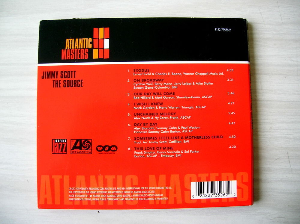 CD JIMMY SCOTT The Source CD et vinyles