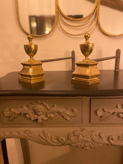 Magnifique paire de chenets de chemine 400 Chambois (61)