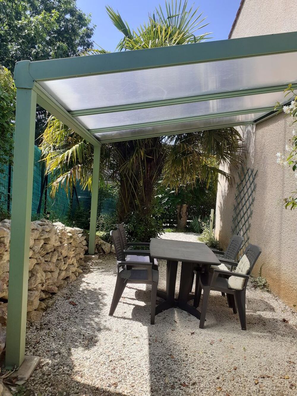 Pergola adoss&eacute;e Jardin