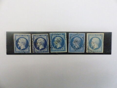 TIMBRES  NAPOLEON  14 a  EN  5  VATIETES  DE  COULEUR 18 Le Havre (76)