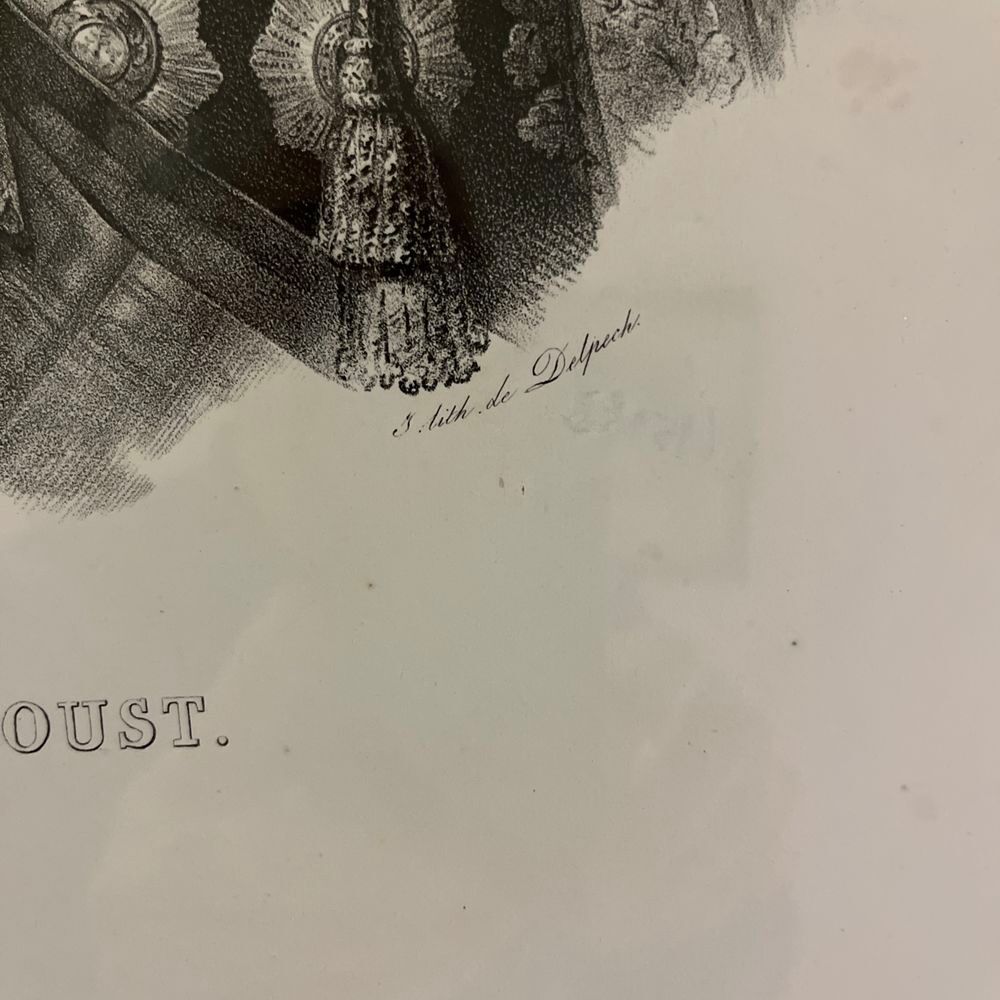 DAVOUST Mar&eacute;chal d'Empire NAPOL&Eacute;ONIEN Gravure Sous-verre Sig 