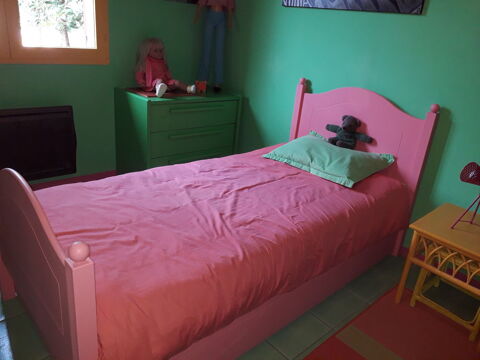 Lit en bois rose 90 cm 120 Saint-Mathieu-de-Tr�viers (34)