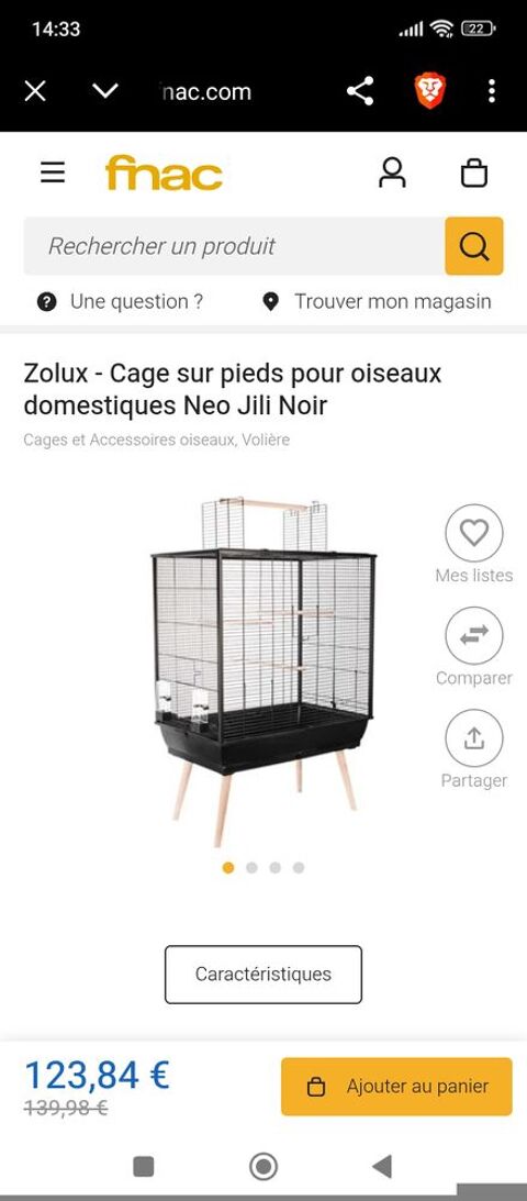 Grande cage neuve et oiseaux 70 29200 Brest