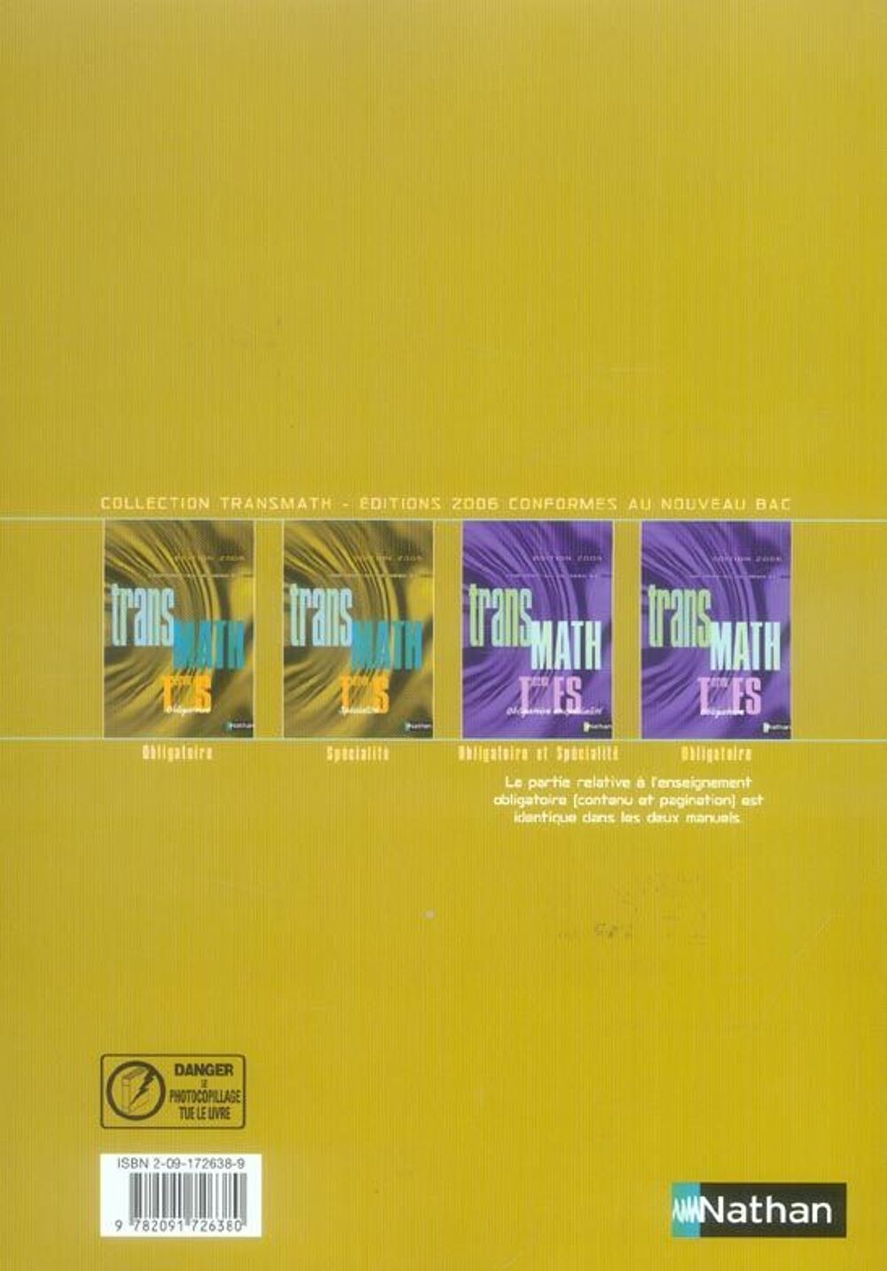 Transmath ; terminale s Livres et BD