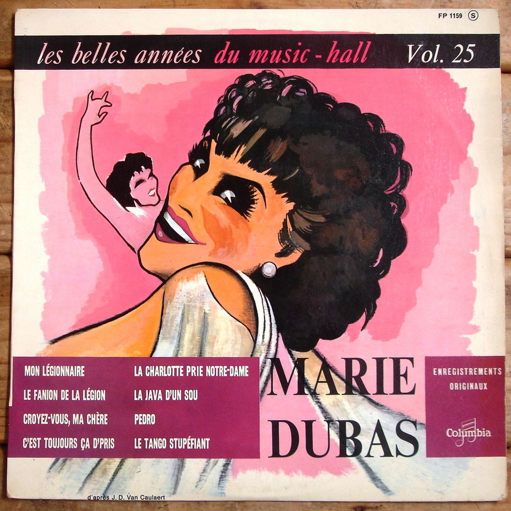 MARIE DUBAS -33t/25cm-LES BELLES ANN&Eacute;ES DU MUSIC-HALL-BIEM CD et vinyles