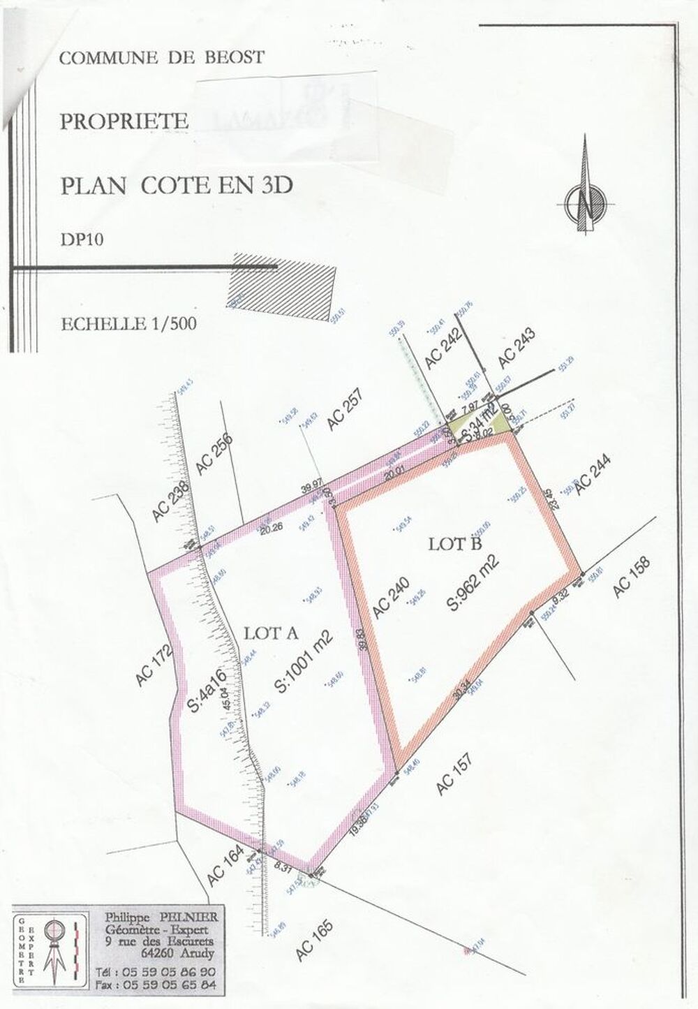 Vente Terrain terrain constructible Béost