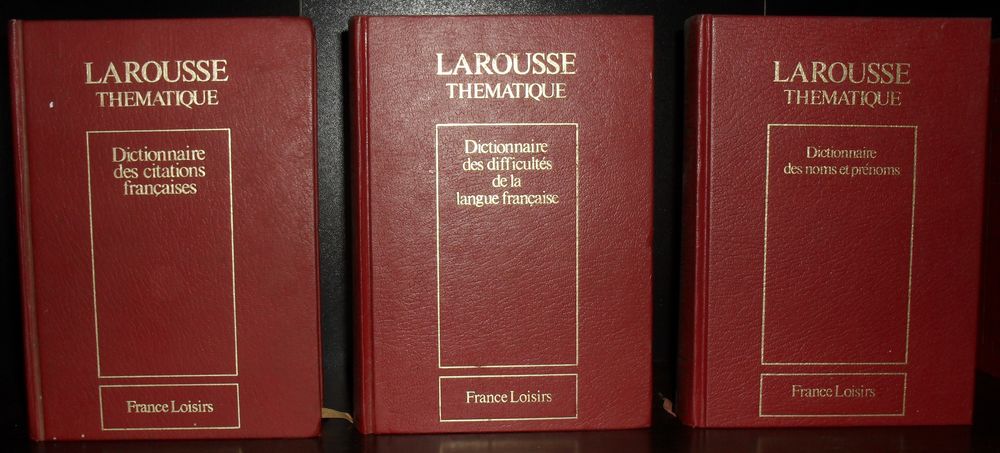 Lot de 6 dictionnaires Larousse th&eacute;matiques Livres et BD