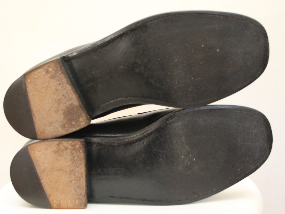 Mocassins 180 cuir noir J.M WESTON T. 7.5 D soit T. 41,5 Chaussures