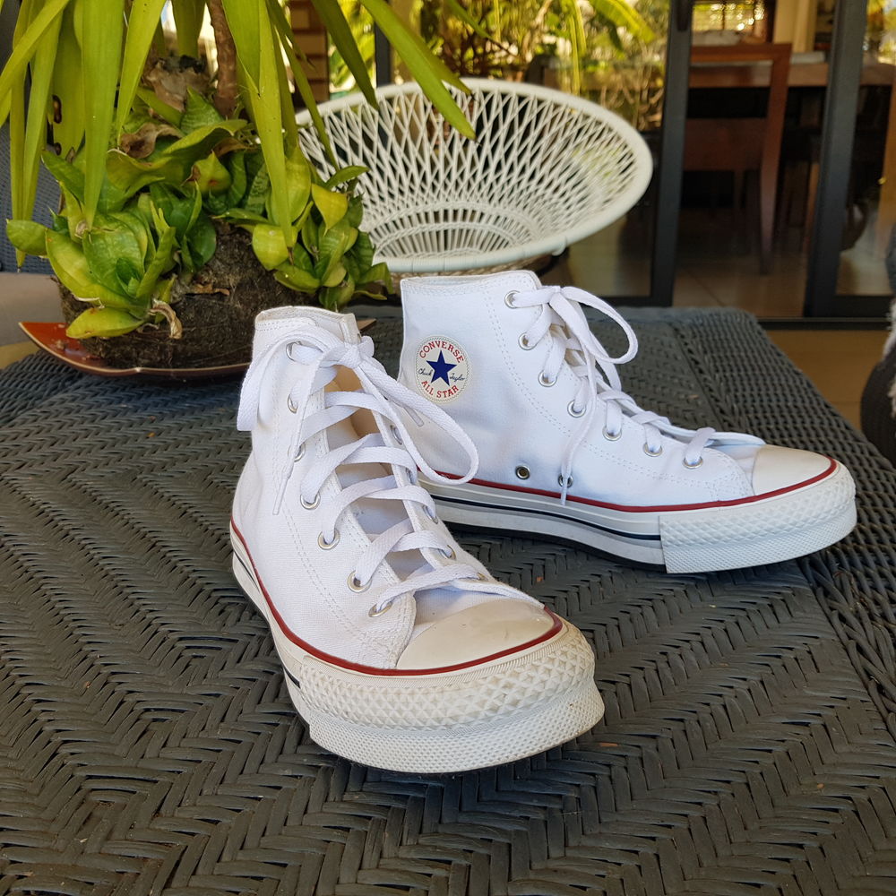 Converse blanc et or on sale