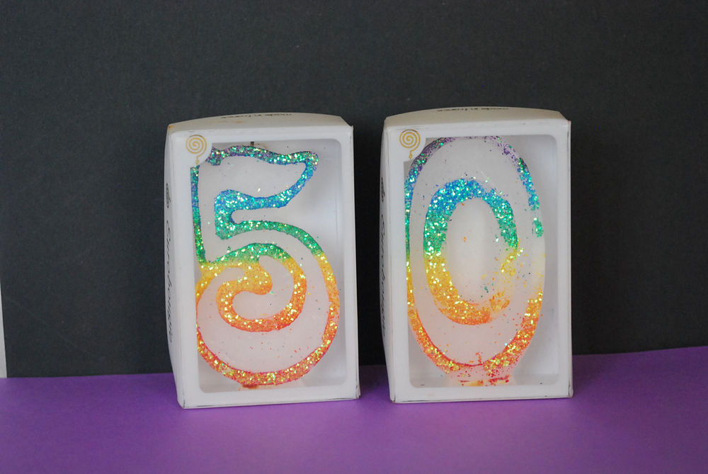 bougies d'anniversaire 50 ans Décoration