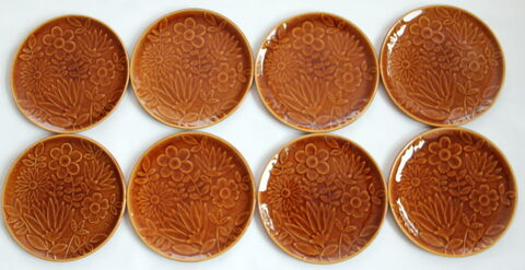Assiettes à dessert Sarreguemines fleurs vintage 70 40 Issy-les-Moulineaux (92)