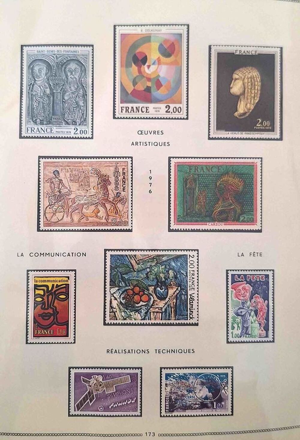 S&eacute;rie de timbres de collection de France F1 